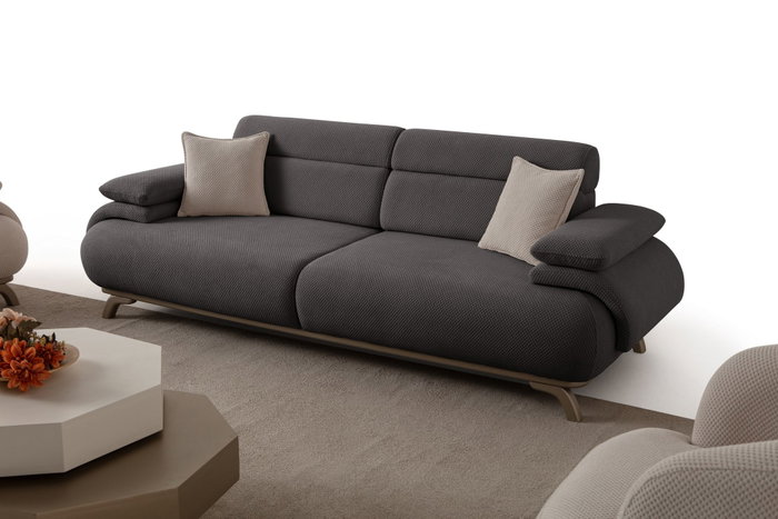 Atelier Del Sofa Bonjo Silver - Anthracite Sofá de 3 Plazas